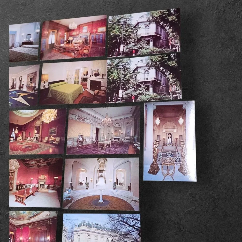 Vintage Set 15 Postcards Eastern Star Temple Perry Belmont House DC w Folder NOS